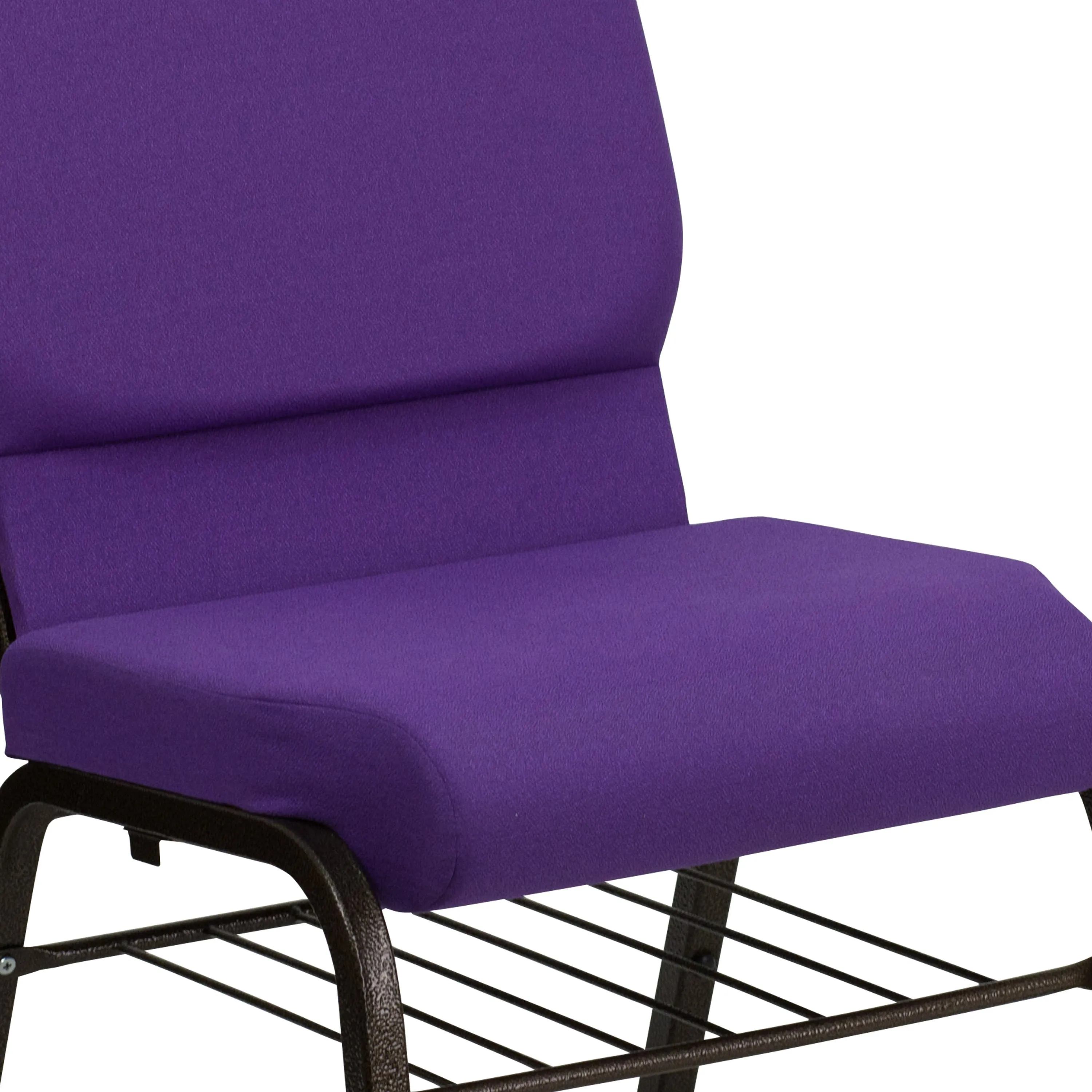 HERCULES Series 18.5''W Church Chair with Book Rack