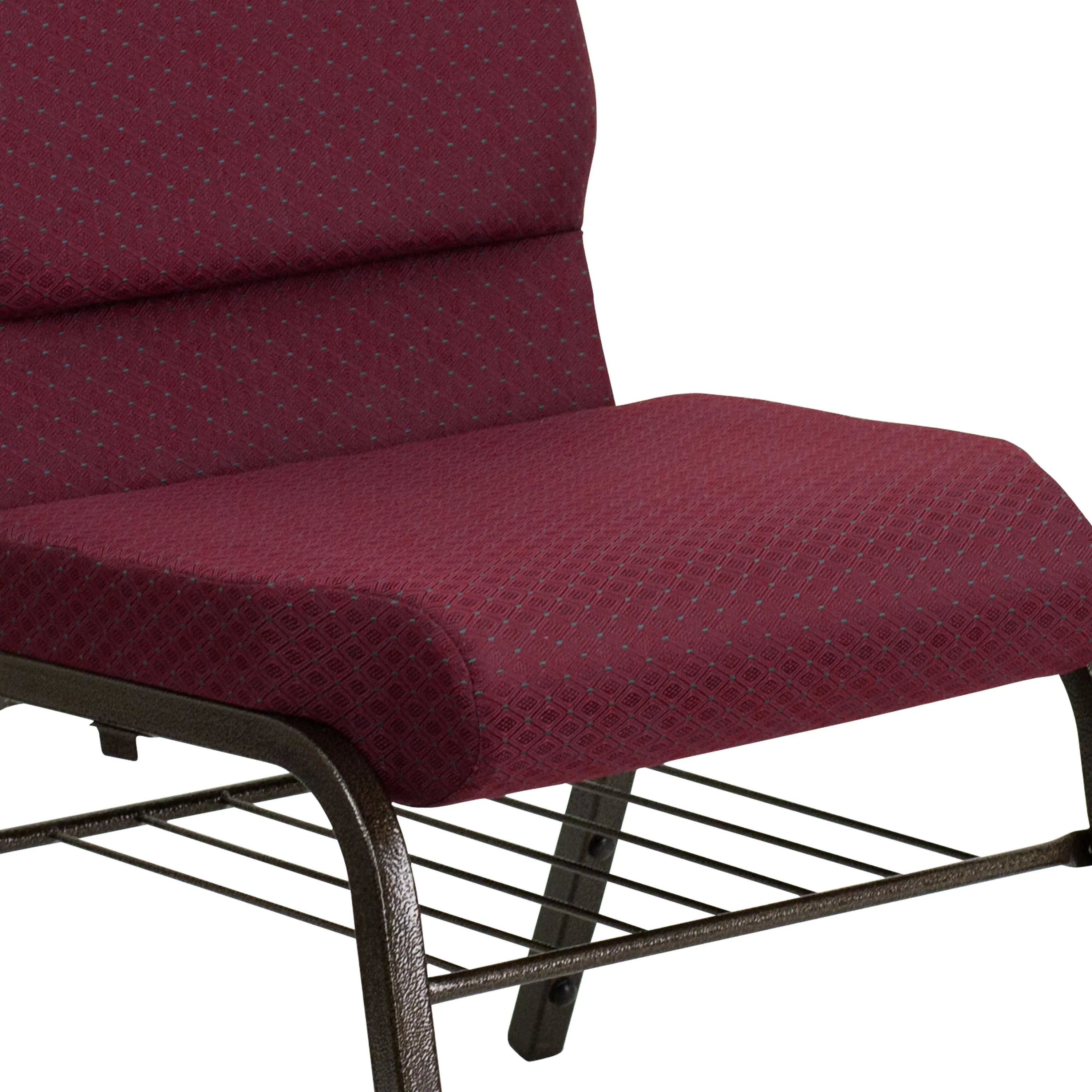 HERCULES Series 18.5''W Church Chair with Book Rack