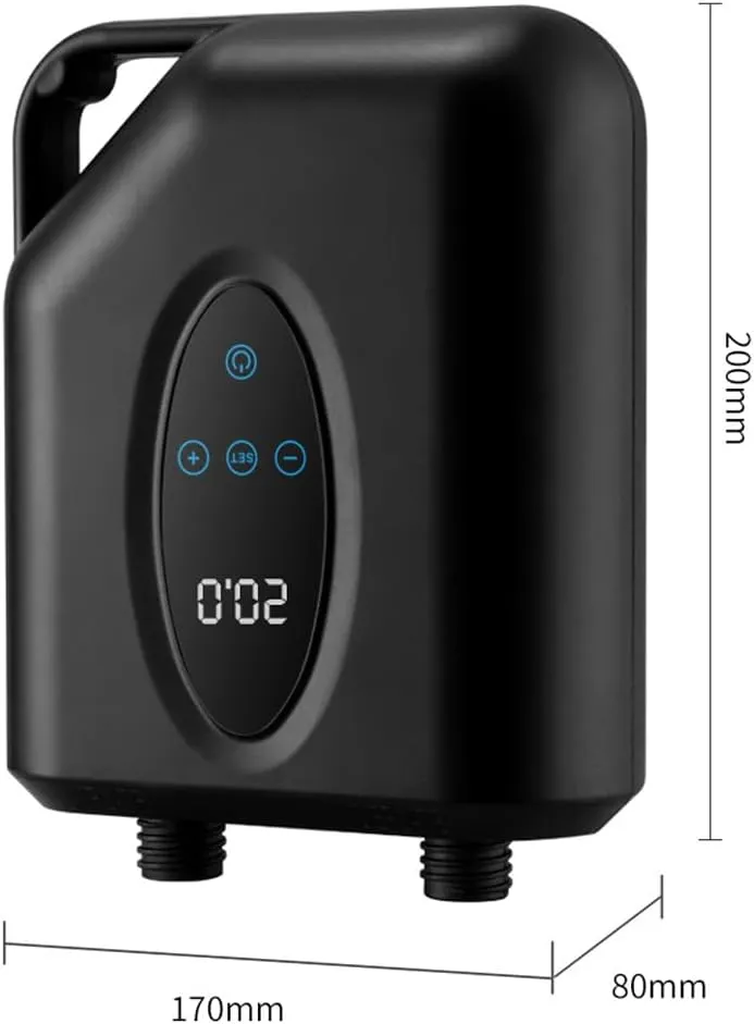 HXBER Portable Paddle Board Pump 20PSI High Pressure Electric Air Compressor Pump Inflation & Deflation Pump with 6 Nozzles for Inflatable Boat Pool Surfboard Stand-up Paddle Board