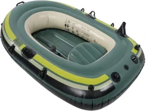 Inflatable Kayak for 2 Persons, Heavy Duty PVC Canoe Raft with Paddle Holders, Portable Folding Fishing Boat for Lakes & Rivers, 200kg Capacity