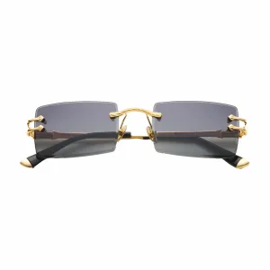 James Oro Black Tint Gold Authentic II Sunglasses (Black)
