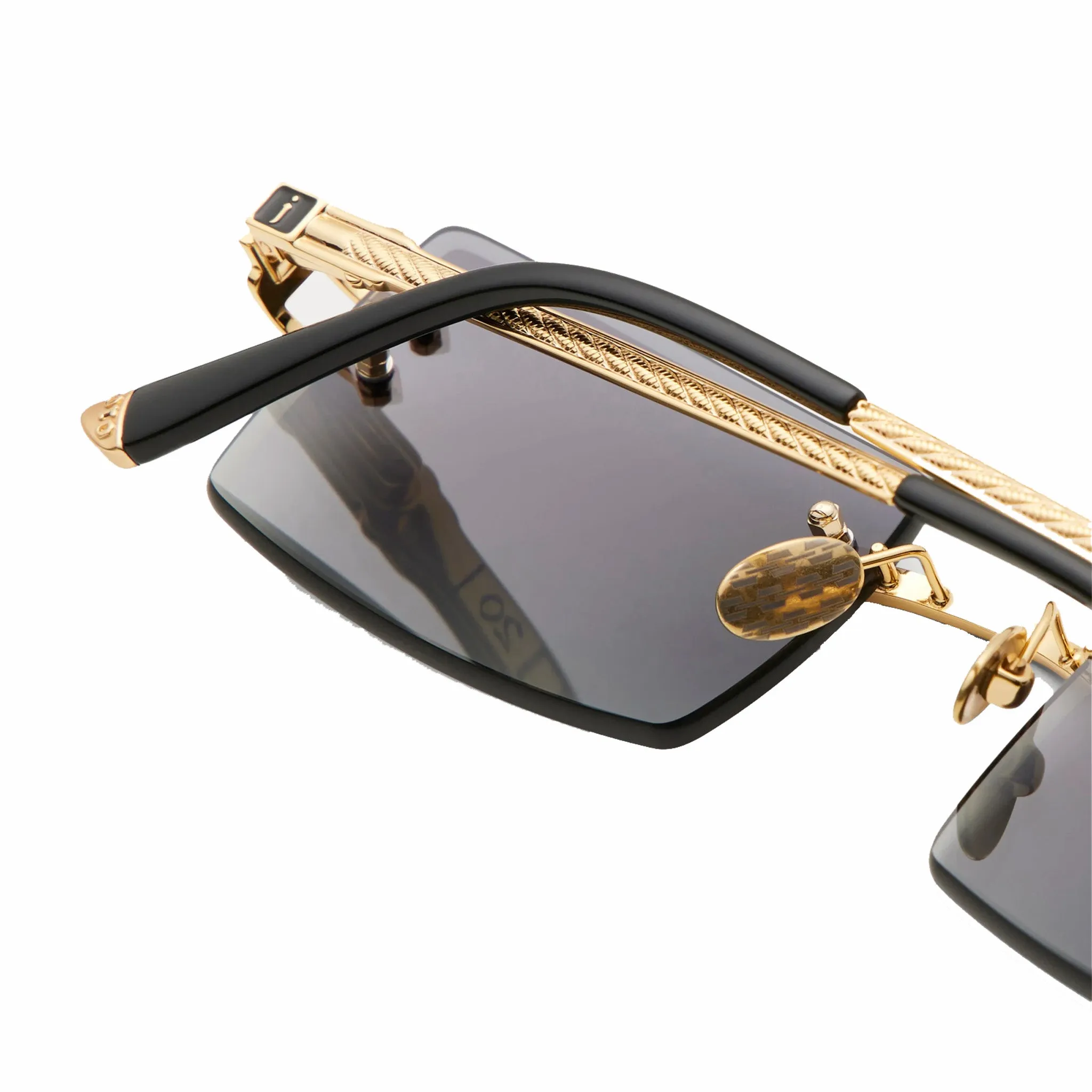 James Oro Black Tint Gold Authentic II Sunglasses (Black)