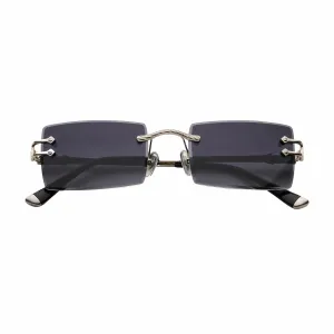 James Oro Black Tint Silver Authentic II Sunglasses (Black)