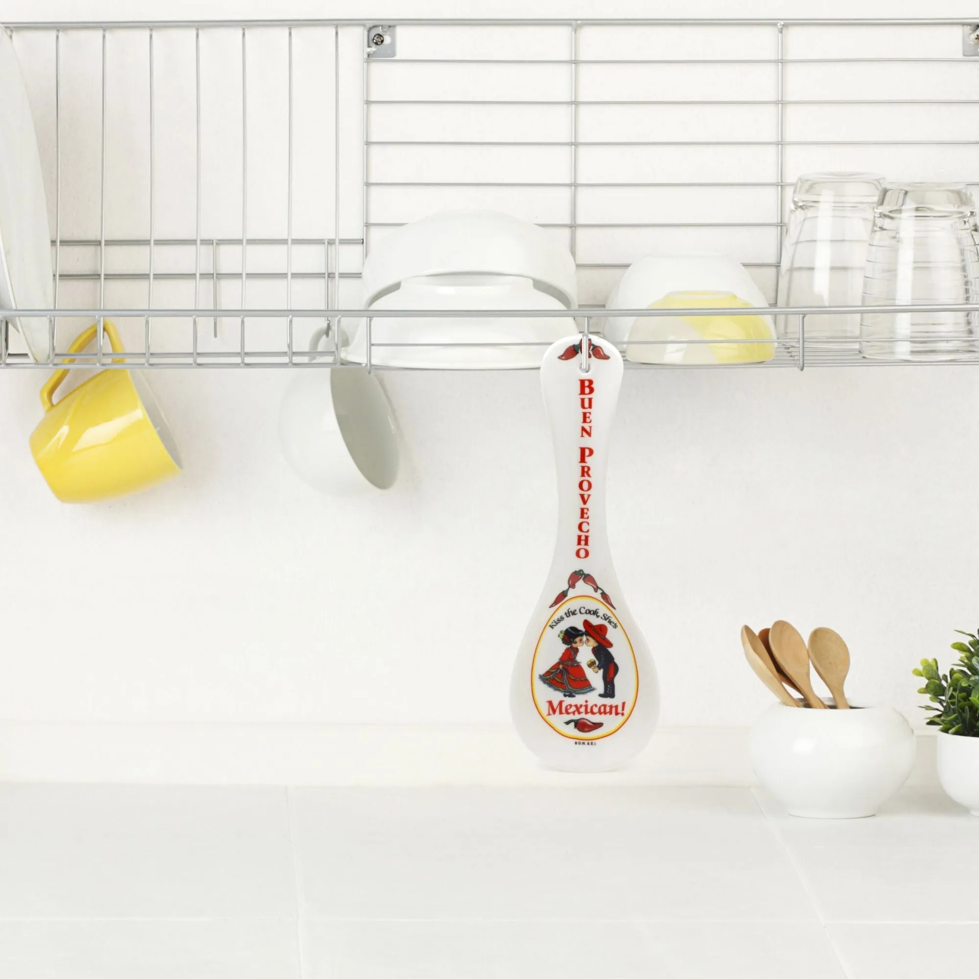 Kitchen Spoon Rest Mexican Gift Buen Provecho