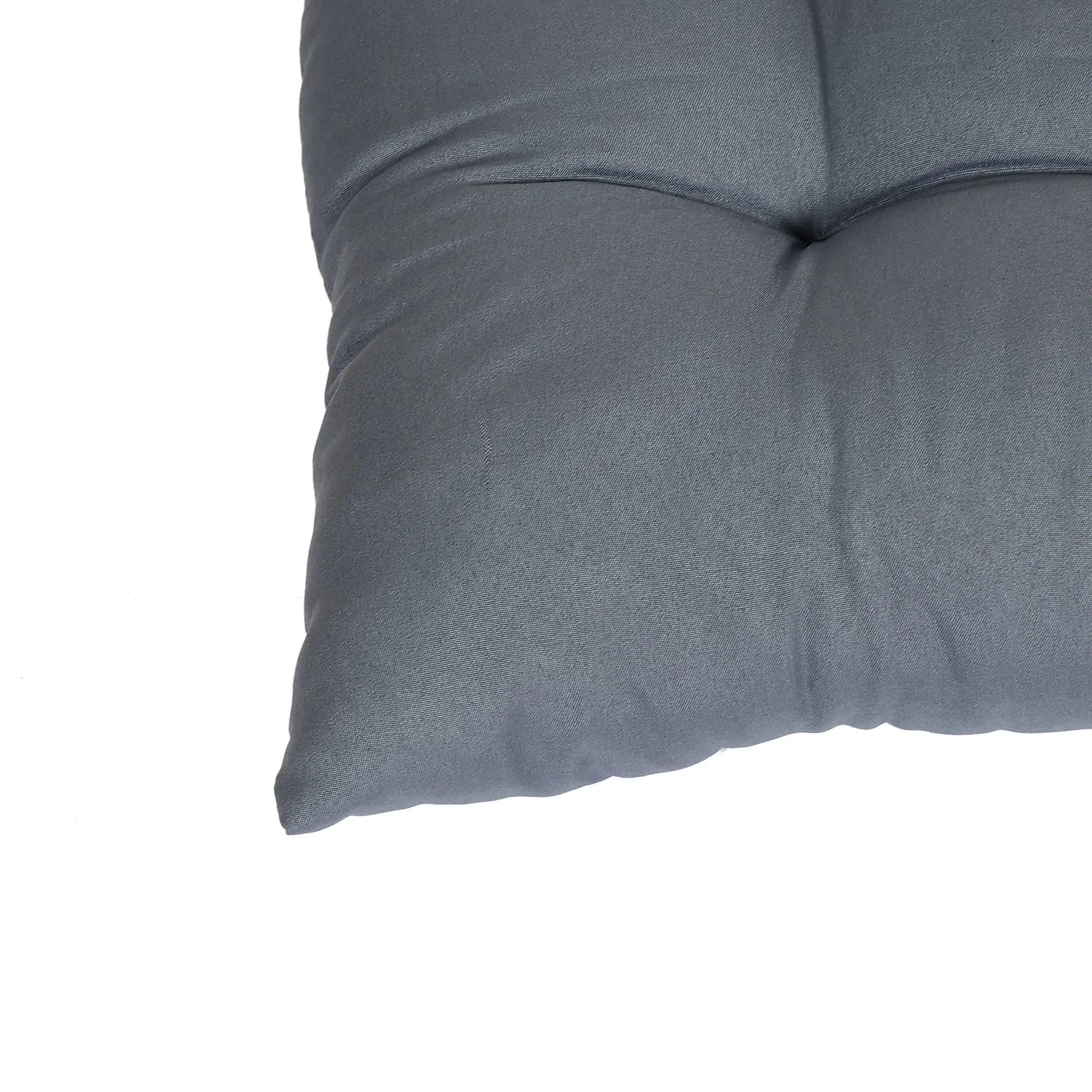 Kuber Industries Chair Pad | Chair Cushion Pad | Chair Cushion with Ties | Soft & Comfortable Sitting | Microfiber Square Cushion for Home-Office | (Grey)