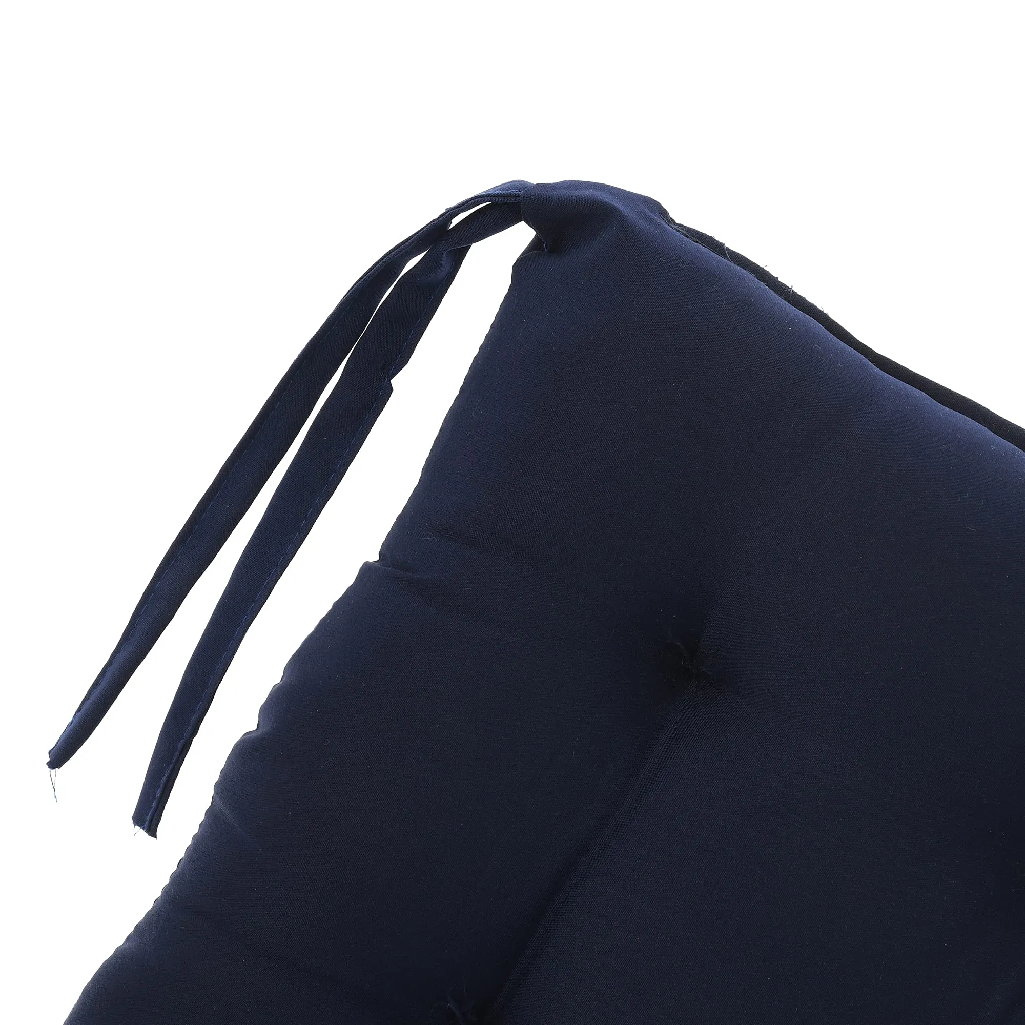 Kuber Industries Chair Pad|Chair Cushion Pad|Chair Cushion |Quilted Microfiber Fabric & Solid Color|Soft & Comfortable Sitting|Pack of 2 (Navy Blue)