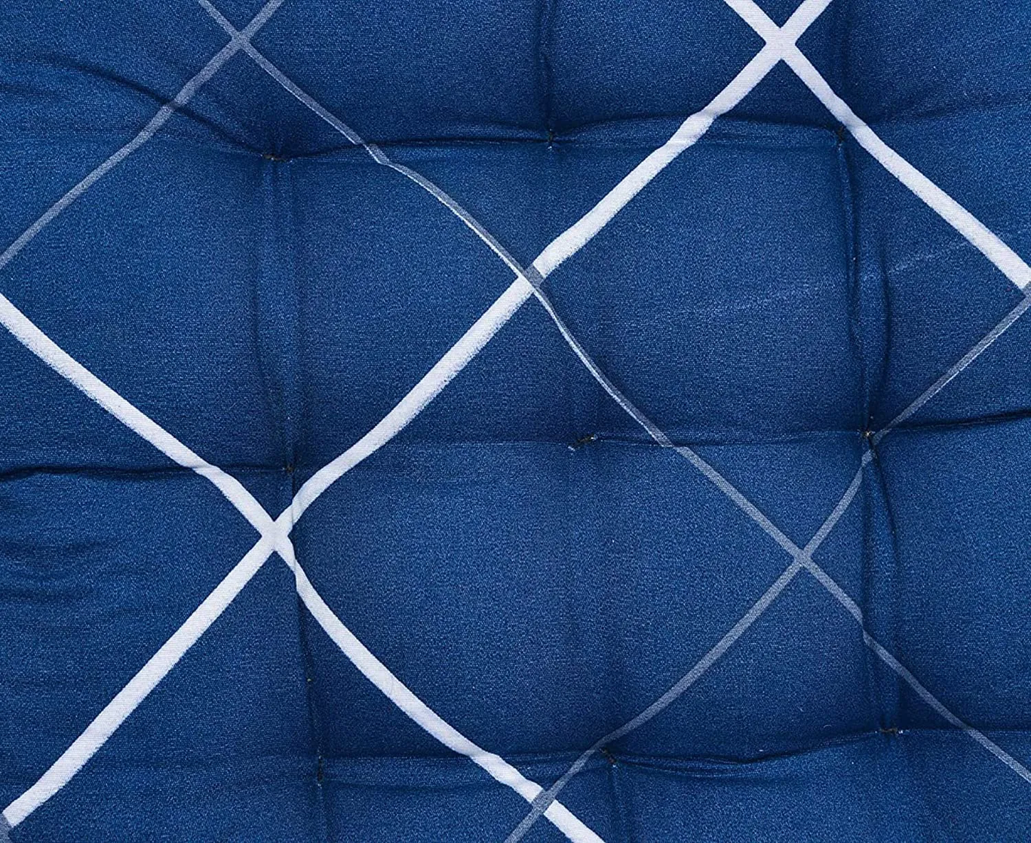 Kuber Industries Chair Pad|Chair Cushion Pad|Chair Cushion with Ties|Pack of 2 (Blue)