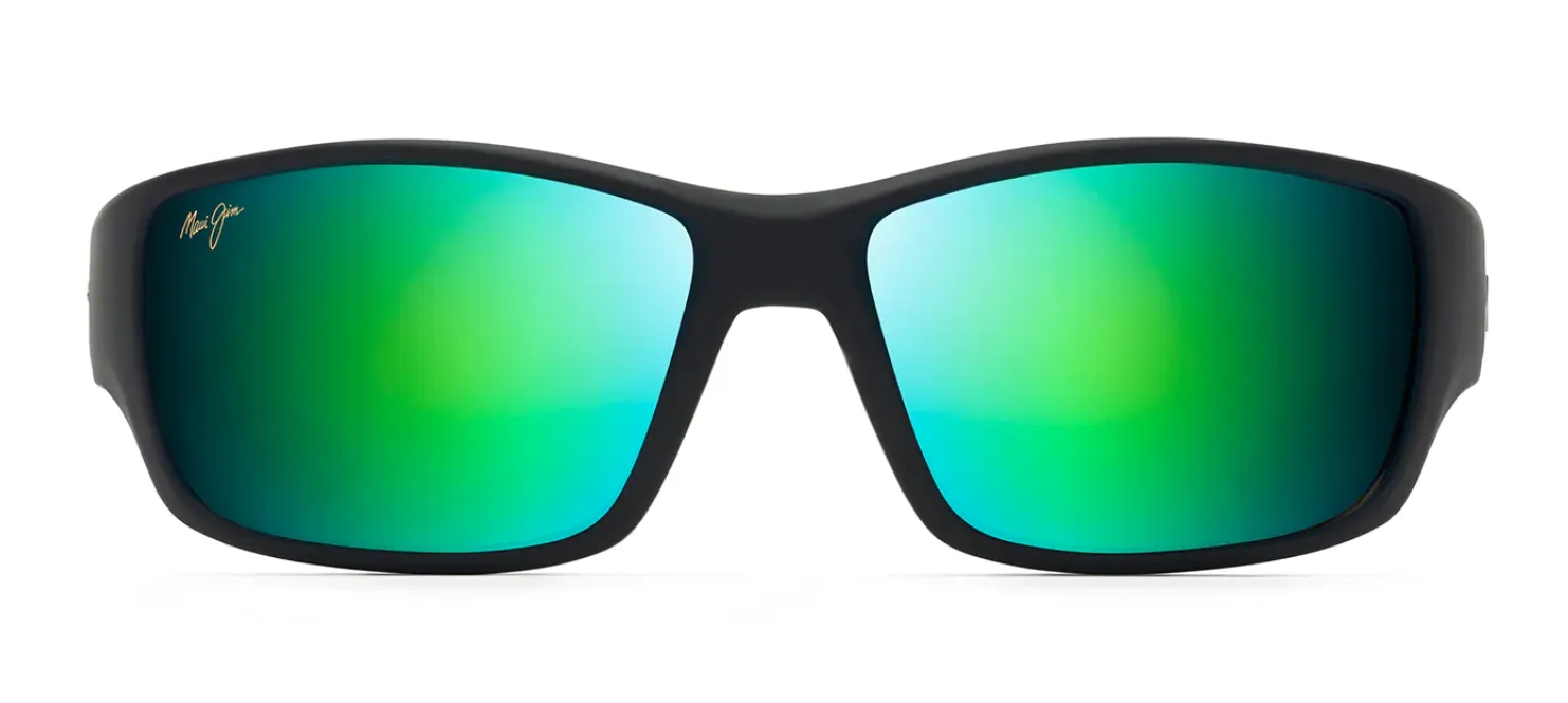 Maui Jim Local Kine Soft Black with Dark Transparent Green and Light Transparent Grey Frame - Maui Green Lens - Polarized Sunglasses