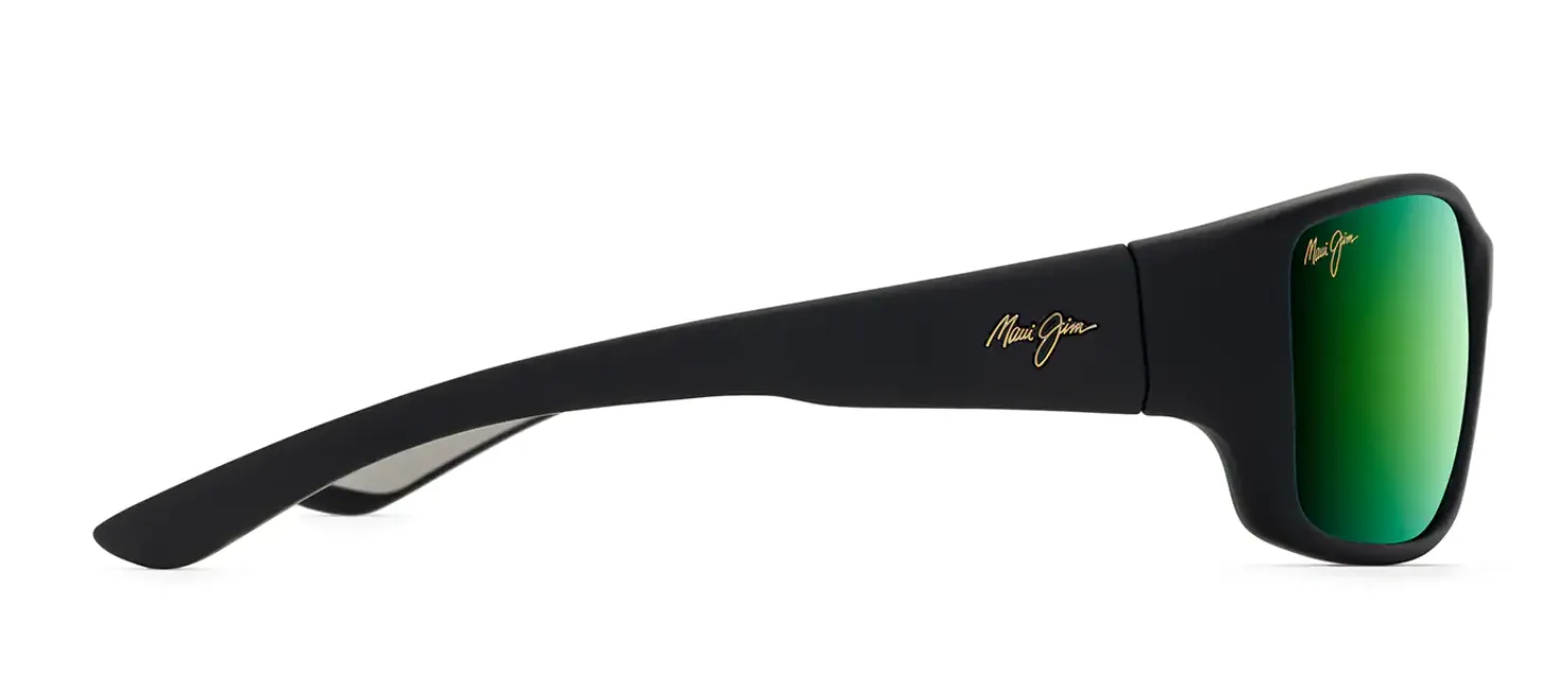Maui Jim Local Kine Soft Black with Dark Transparent Green and Light Transparent Grey Frame - Maui Green Lens - Polarized Sunglasses