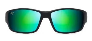 Maui Jim Local Kine Soft Black with Dark Transparent Green and Light Transparent Grey Frame - Maui Green Lens - Polarized Sunglasses