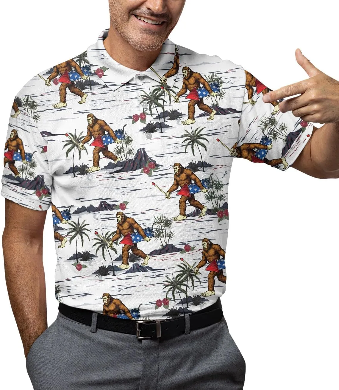 Men's Funny Pineapple LGBT Les Gay Golf Polo Shirt Rainbow Glasses Polo Golf Shirts for Men