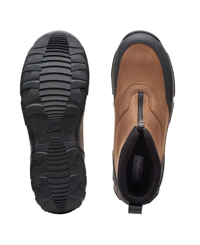 Men's Grove Zip II boots from the Clarks collection, brown