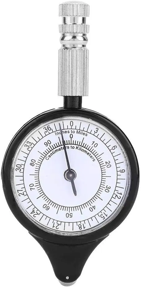 Mini Outdoor Map Measurer,Aluminium Alloy Map Measuring Tool Distance Caculator Mapping Tool Measuring Gauge for Camping, Hiking, Cycling