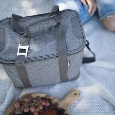 New - CleverMade Eco Soft Sided Cooler Bag Soft Side Collapsible Insulated 21 QT, Gray