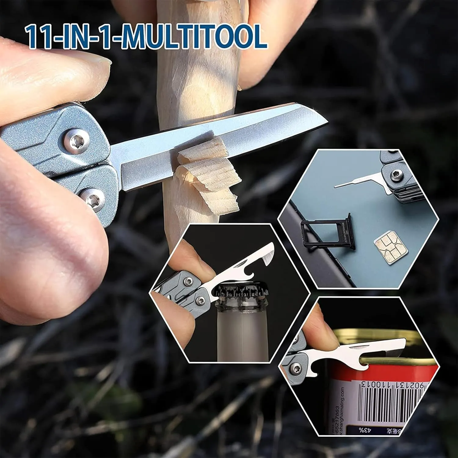 NexTool Keychain Multitool, Mini Multi Pliers with Pocket Knife, Screwdriver and Bottle&Can Opener, Pocket Tool, Father's Day Gifts from DaughterMini Sailor)