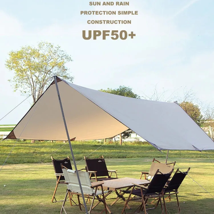 Outdoor Camping Tent, Style: Vinyl Sunscreen Hexagon 4.5x4.2m Sky Blue
