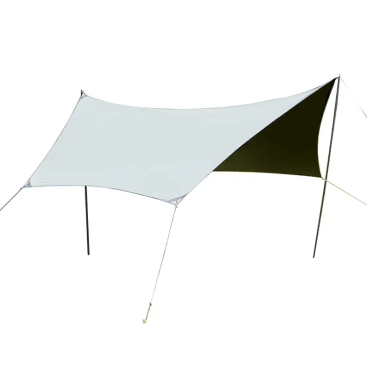 Outdoor Camping Tent, Style: Vinyl Sunscreen Hexagon 4.5x4.2m Sky Blue