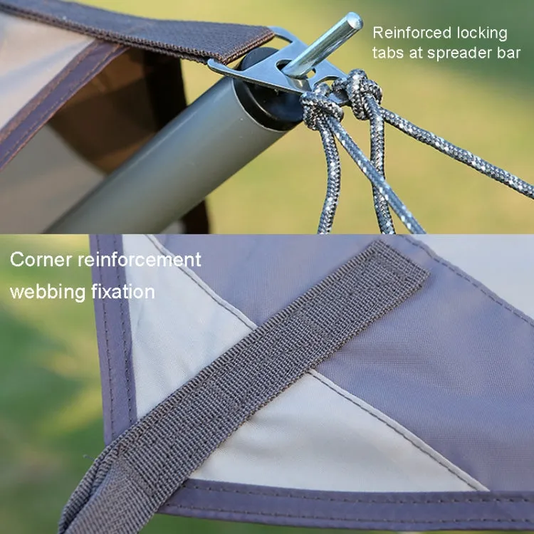 Outdoor Camping Tent, Style: Vinyl Sunscreen Hexagon 4.5x4.2m Sky Blue