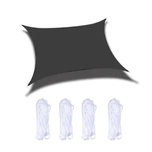 Outdoor Garden Sunshade Sail Waterproof Anti-UV Canopy, Size: 4m x 6m(Black)