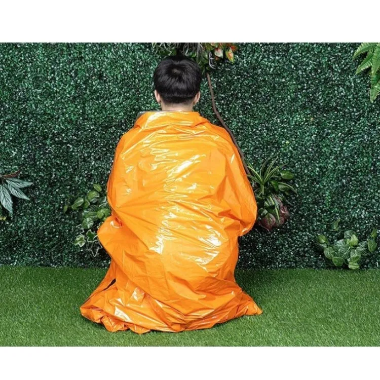 Outdoor Pe Sleeping Bag Disaster Relief & Cold Prevention Heat Insulation & Warmth Emergency Sleeping Bag(Orange)