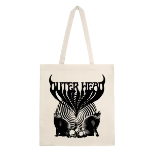 Outer Head - Catdemonium (Black) Tote Bag - Natural