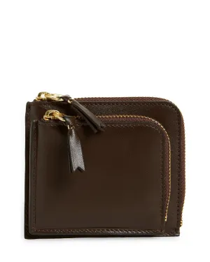Outside Pocket SA3100OP Corner Zip Wallet Brown
