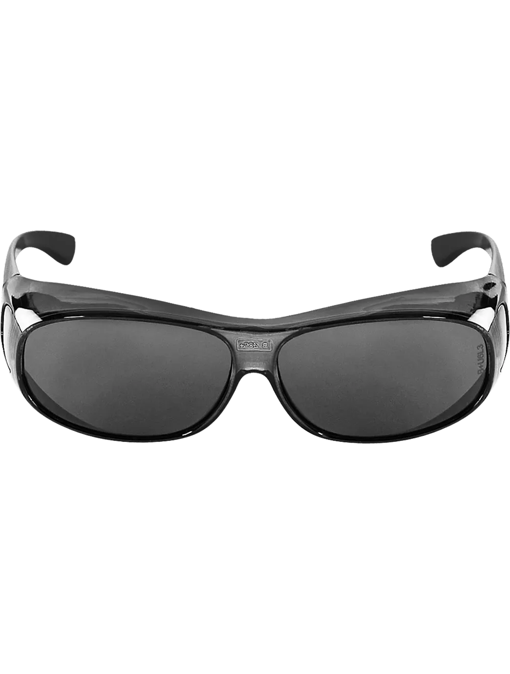 Over-the-Glass Smoke Lens, Crystal Black Frame Safety Glasses - BH233