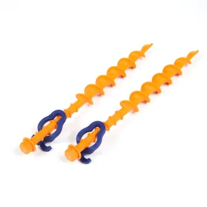 Screw-in peg Long (L) • Pack of 2 (PP12)  • Heavy Duty Large Plastic Sand Pegs • for gazebos, awnings, tents, marquees