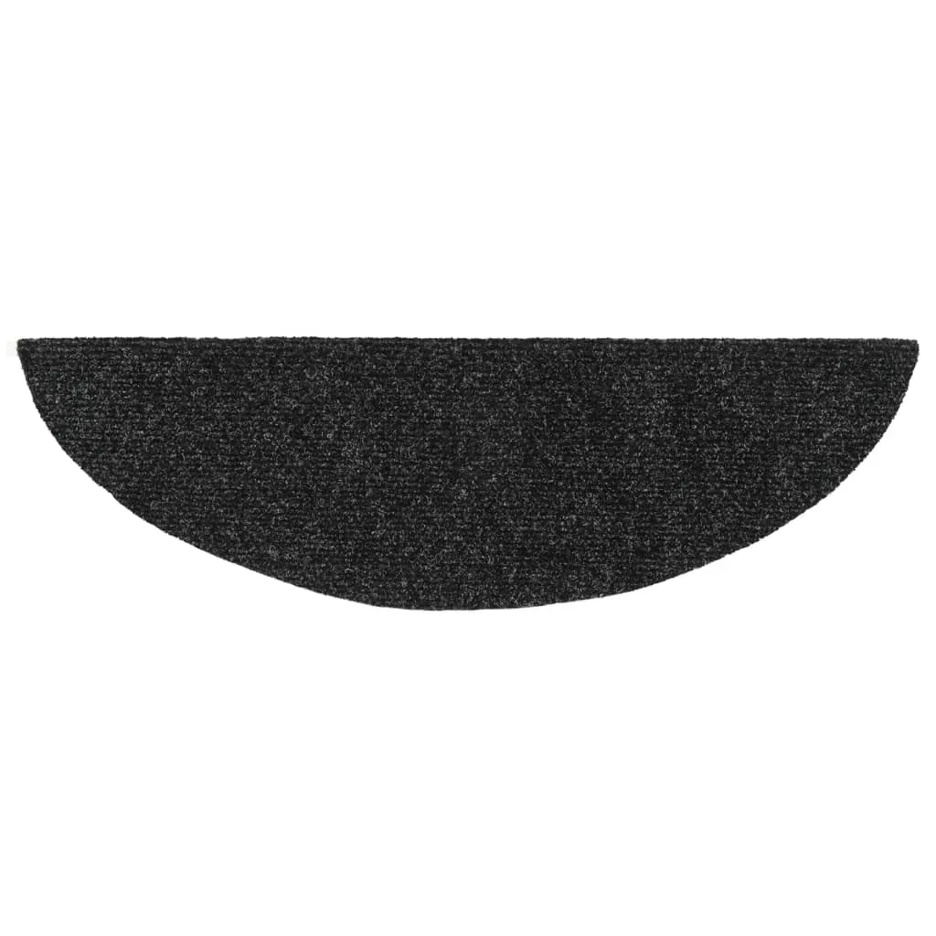 Self-adhesive Stair Mats 10 pcs Dark Grey 56x17x3 cm Needle Punch