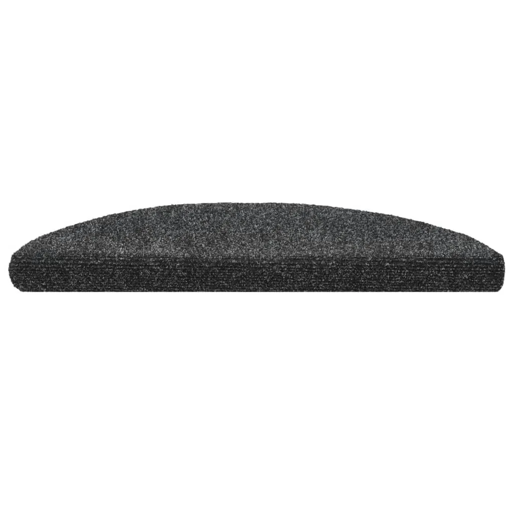 Self-adhesive Stair Mats 10 pcs Dark Grey 56x17x3 cm Needle Punch