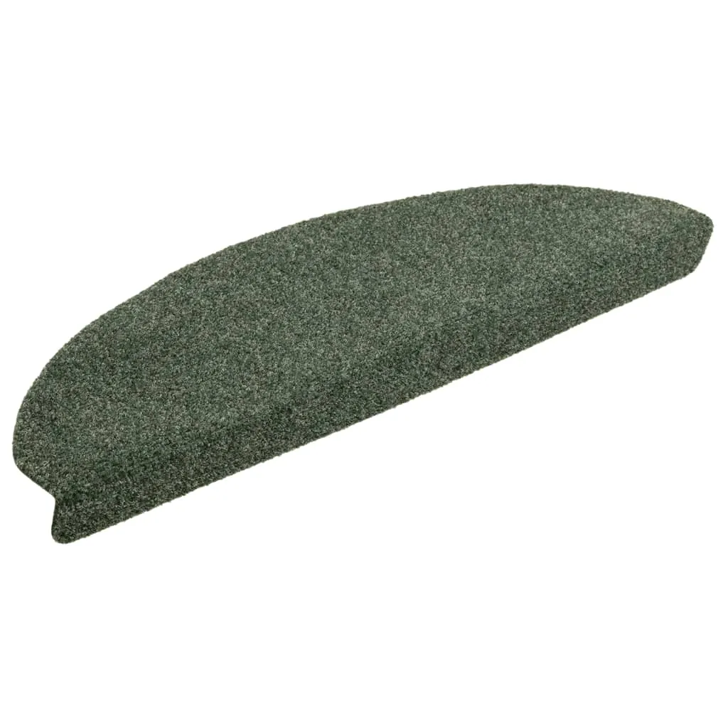Self-adhesive Stair Mats 5 pcs Green 65x21x4 cm Needle Punch