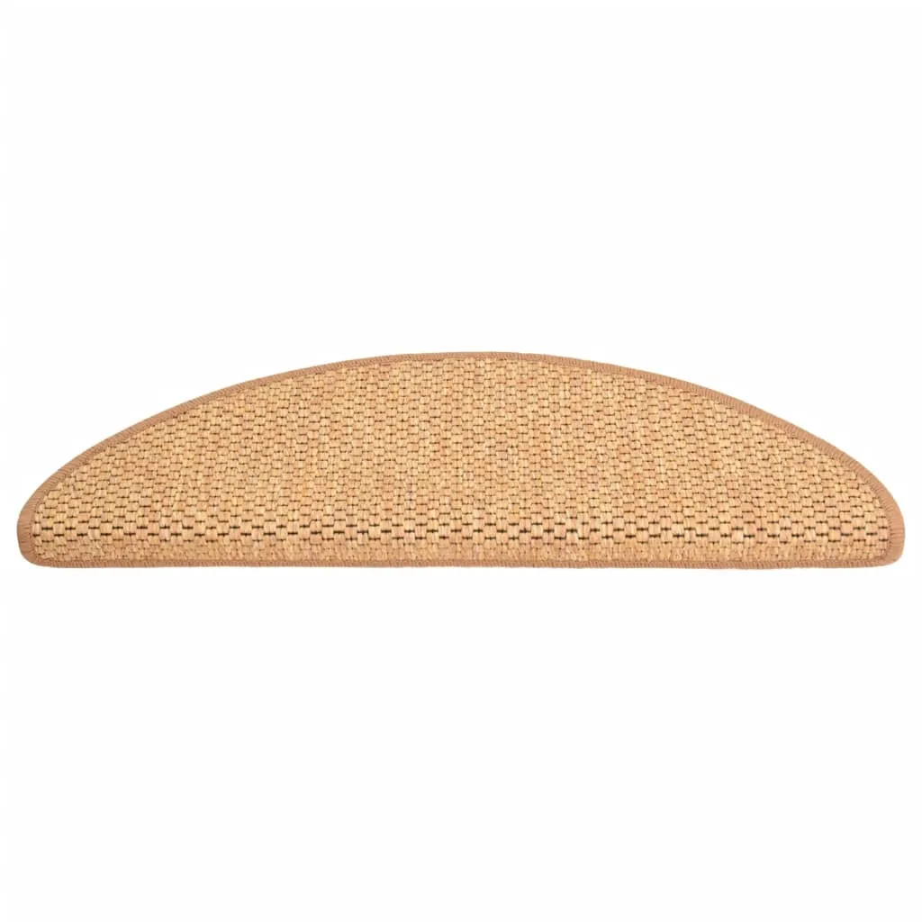 Self-adhesive Stair Mats Sisal-Look 15 pcs 65x25 cm Orange