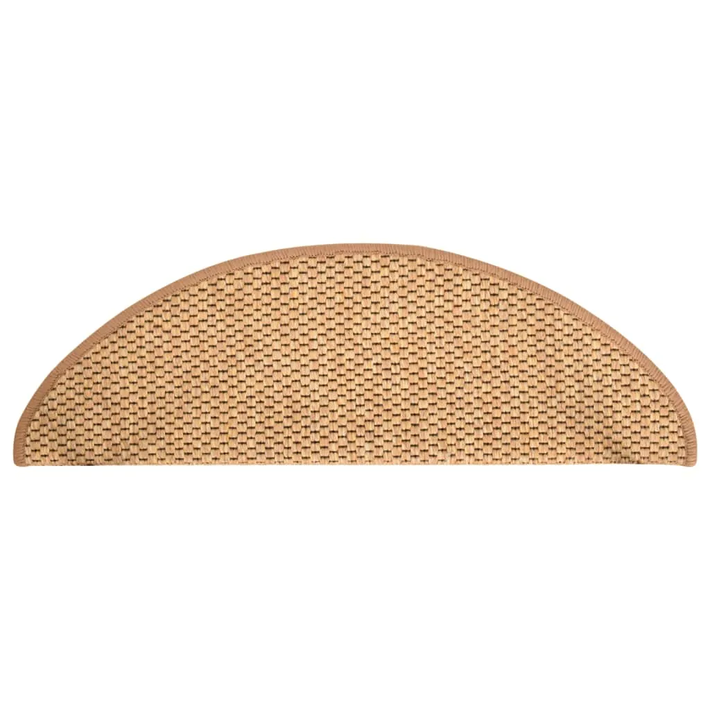 Self-adhesive Stair Mats Sisal-Look 15 pcs 65x25 cm Orange