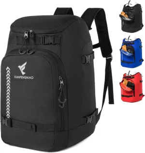 Ski Boot Bag,50L Waterproof Ski Boot Travel Backpack for Snowboard Boots, Skiing Helmet, Goggles, Gloves, Skis, Snowboard & Accessories for Men,Women and Youth