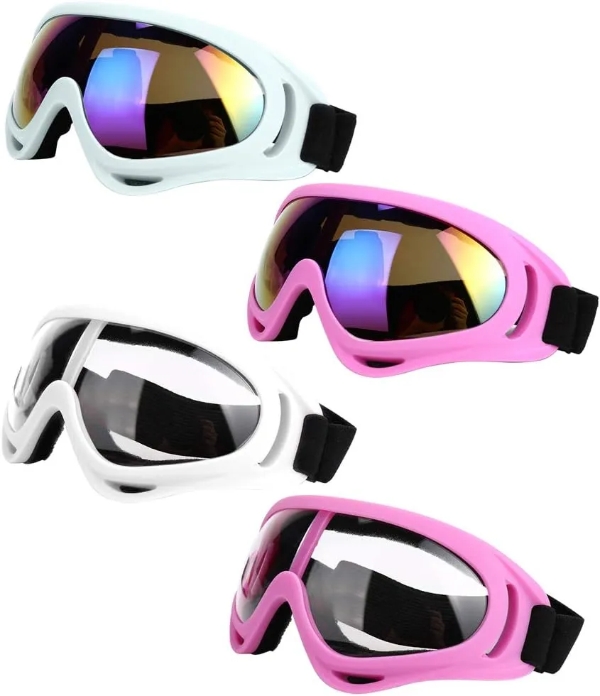 Ski Goggles, Pack of 4 - Snowboard Motorcycle Goggles Tactical Combat Military Glasses