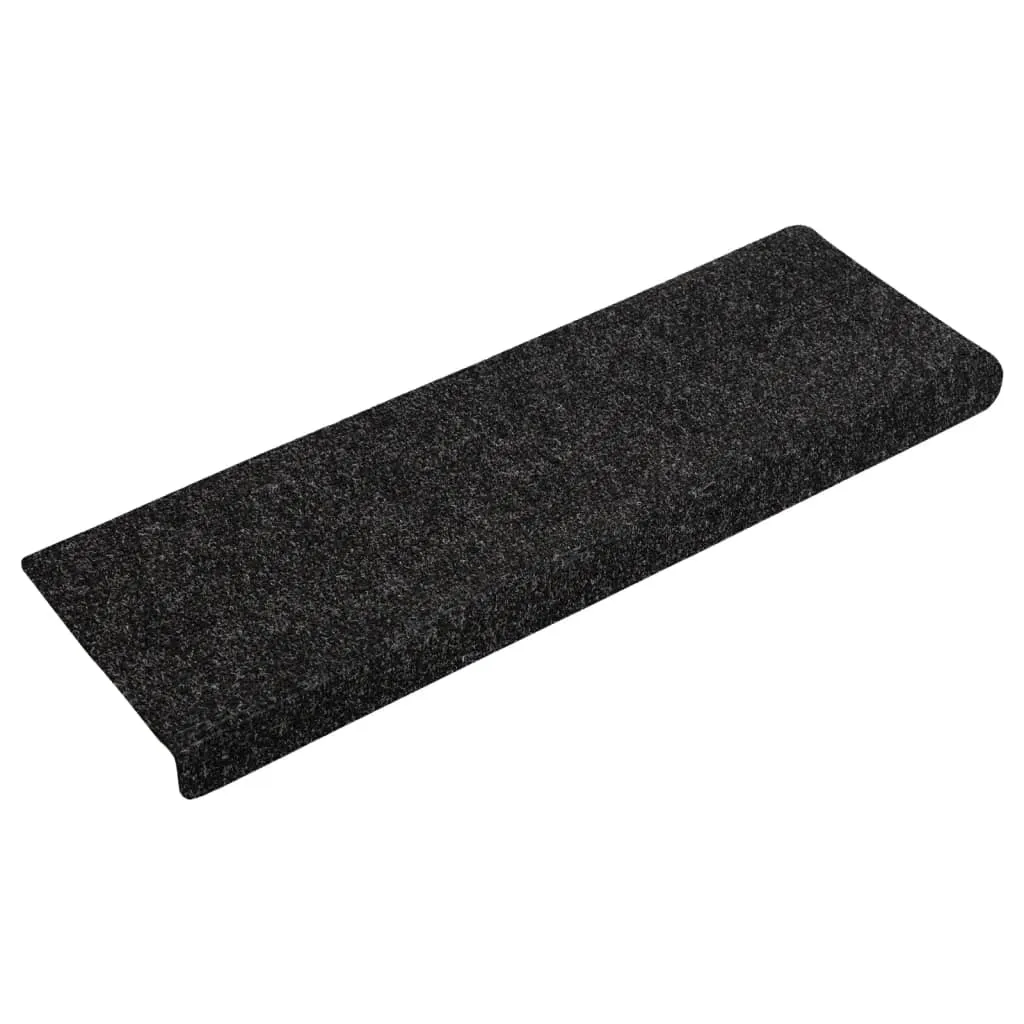 Stair Mats 5 pcs Black 65x21x4 cm Needle Punch