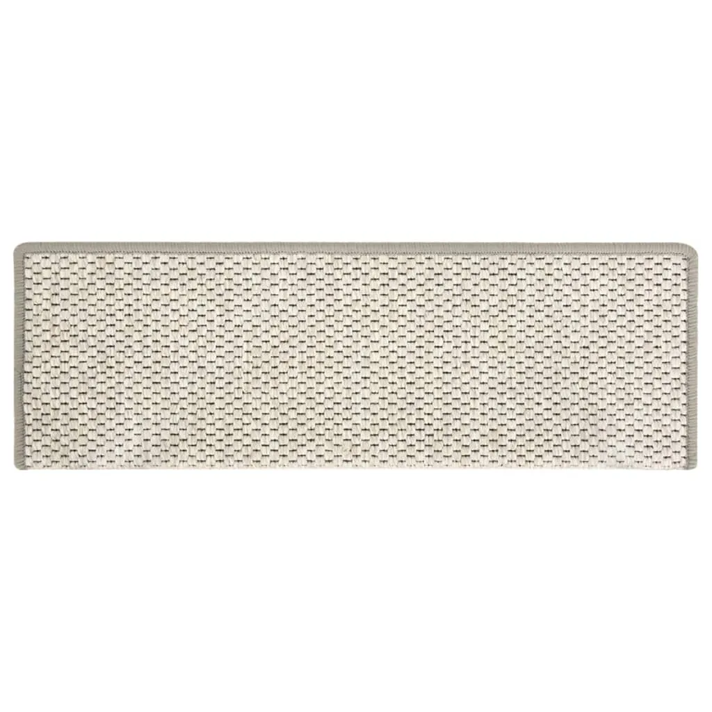 Stair Mats Self-adhesive Sisal-Look 15 pcs 65x21x4 cm Beige