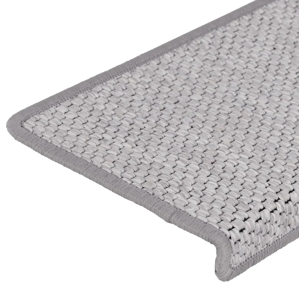 Stair Mats Self-adhesive Sisal-Look 15 pcs 65x21x4 cm Beige