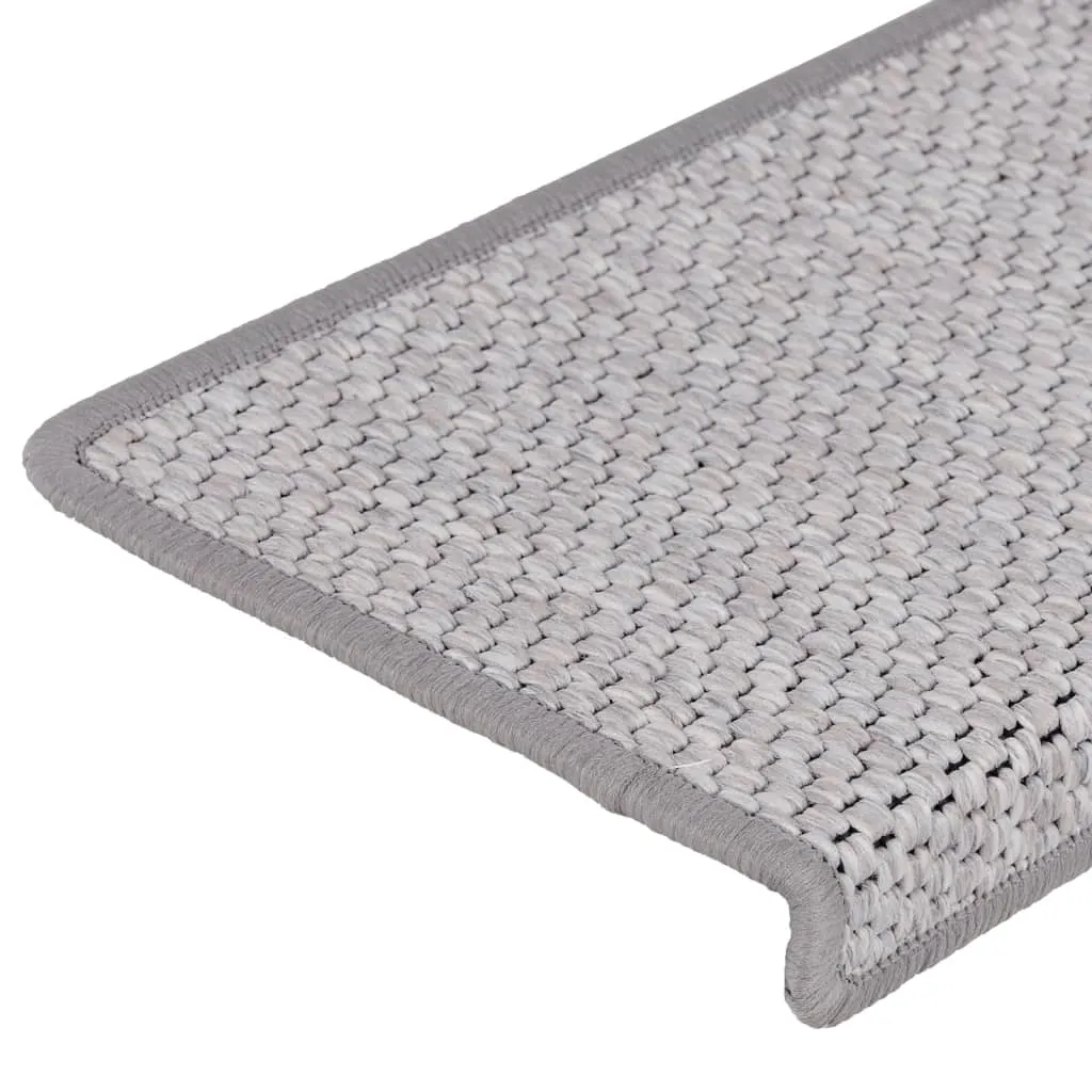 Stair Mats Self-adhesive Sisal-Look 15 pcs 65x21x4 cm Beige