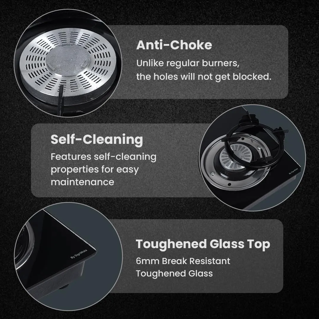 Thermador Gas Stoves | Premium Glass Hob | For Efficient Cooking by Home Chefs | Heavy Pan Support 5 Burner Design Scratch-Resistant |