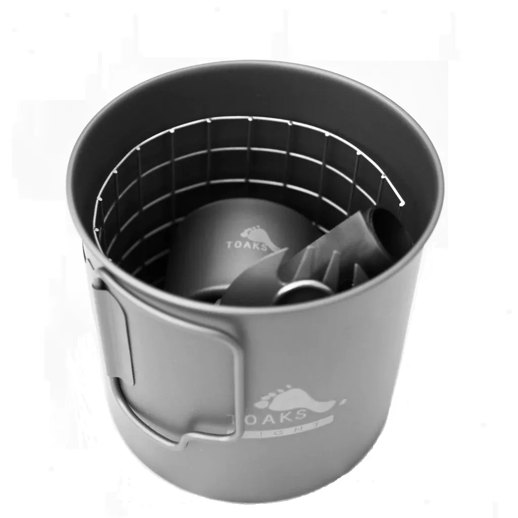 Toaks Titanium Alcohol Stove Cook System with 650ml Pot