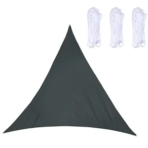 Triangle Outdoor Garden Sunshade Sail Waterproof Anti-UV Canopy, Size: 2.4m x 2.4m x 2.4m(Black)