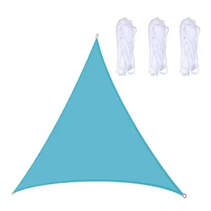Triangle Outdoor Garden Sunshade Sail Waterproof Anti-UV Canopy, Size: 2.4m x 2.4m x 2.4m(Lake Blue)