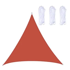 Triangle Outdoor Garden Sunshade Sail Waterproof Anti-UV Canopy, Size: 2.4m x 2.4m x 2.4m(Red)