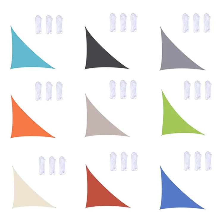 Triangle Outdoor Garden Sunshade Sail Waterproof Anti-UV Canopy, Size: 3m x 4m x 5m(Khaki)