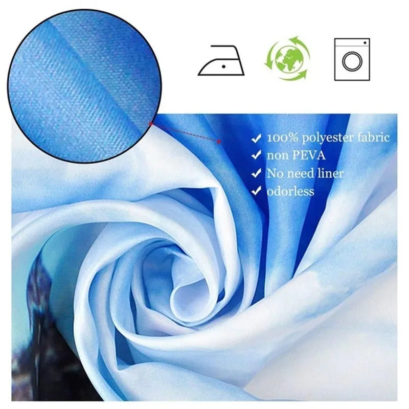 USA Sexy girl bomb HD Print Bathroom Shower Curtain Mildew and Waterproof Never Fade Machine Washable