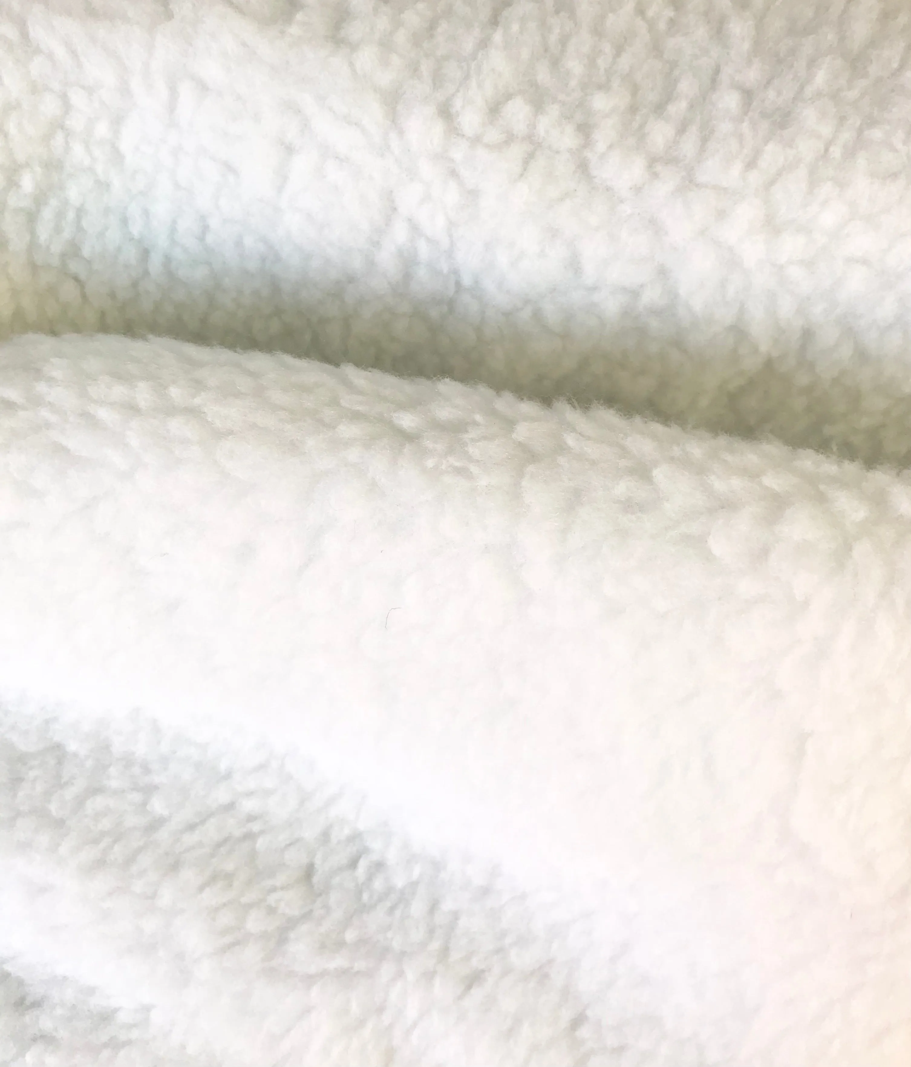 Velvet Sherpa Mat in Light Grey