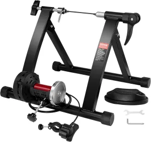 VEVOR Bike Trainer Stand, 26-29 in Wheel, 6-Level Adjustable Bike Trainer with Carbon Steel & Fluid Elastic Roller, Professional Bicycle Trainer with Resistance Adjuster, Fit for Indoor & Outdoor