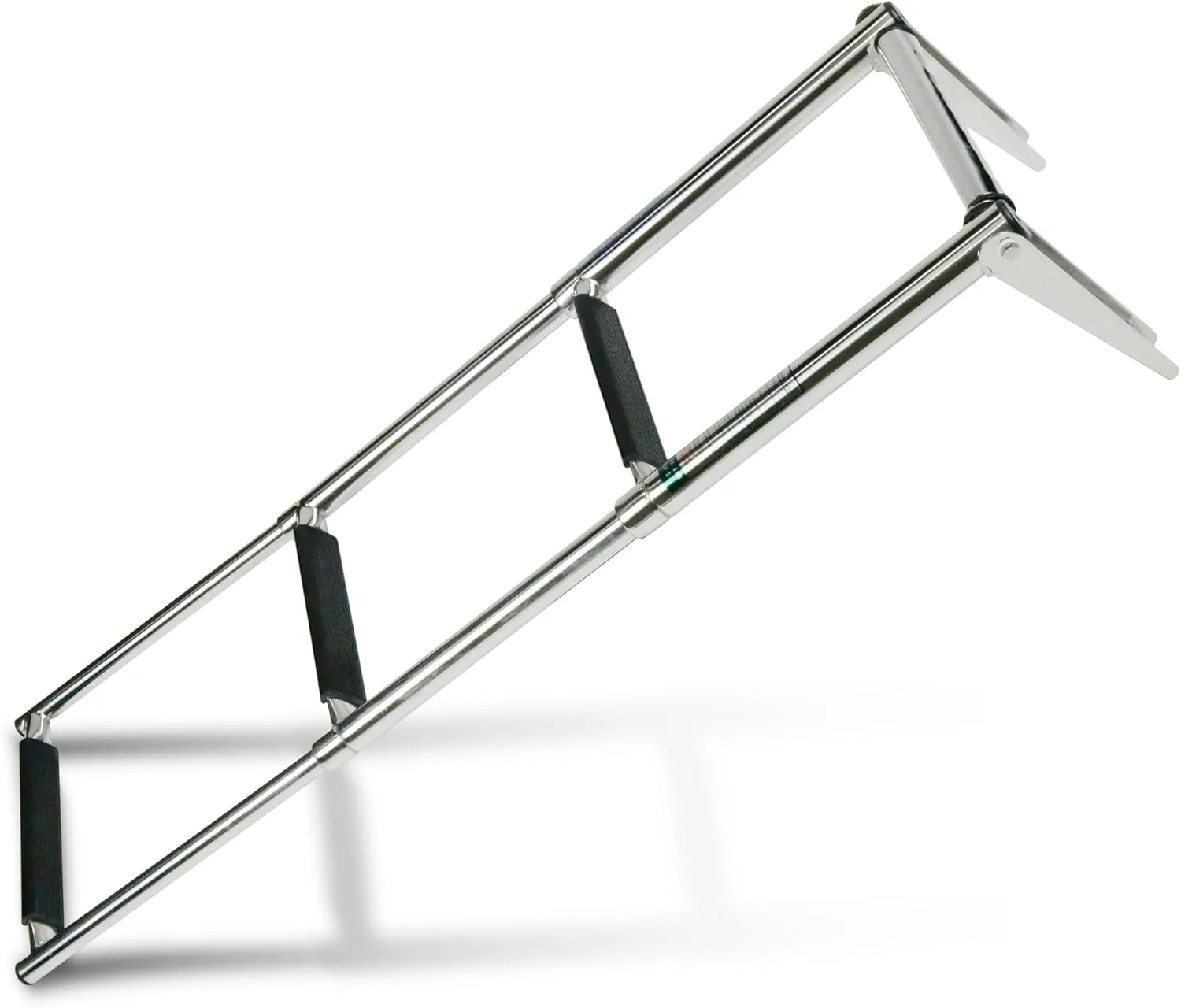 Vinland Marine 3-Step Over Platform Boat Ladder w/Horizontal Handle 304 Stainless Steel Telescoping Boat Ladder Pontoon, Bass, Jon