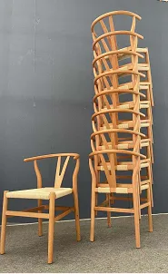 Whisky Wishbone Stacking Chair